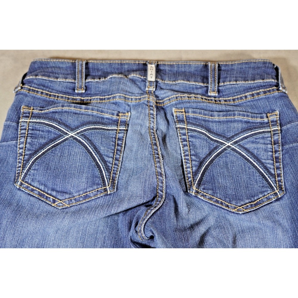 Ariat Real Denim Womens Jeans 30R (34x32) Blue Denim‎ Perfect Rise Boot Rodeo